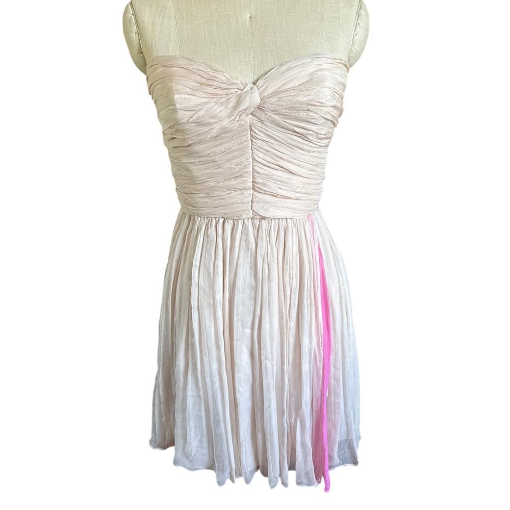 Rachel Antonoff Strapless Silk Party Dress in Pale Pink Size 4 Homecoming